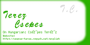 terez csepes business card